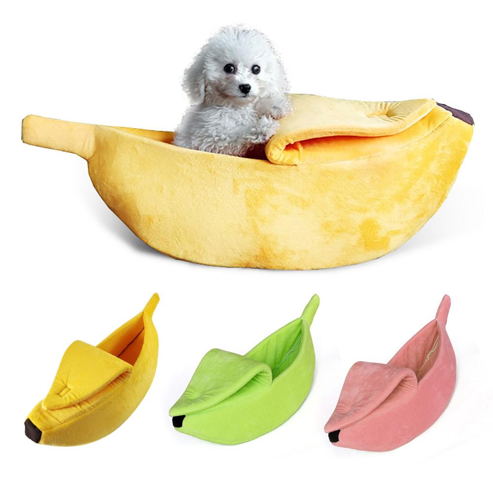 Funny Banana Cat Bed House Cute Cozy Cat Mat Beds