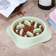 Load image into Gallery viewer, Pet slow eating dog bowl slow feeder dog food bowl Hard Plastic dog slow feeder Cat Pet feeder NonSlip Anti Gulping Feeder Bowl