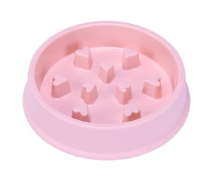 Pet slow eating dog bowl slow feeder dog food bowl Hard Plastic dog slow feeder Cat Pet feeder NonSlip Anti Gulping Feeder Bowl