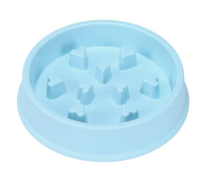 Pet slow eating dog bowl slow feeder dog food bowl Hard Plastic dog slow feeder Cat Pet feeder NonSlip Anti Gulping Feeder Bowl