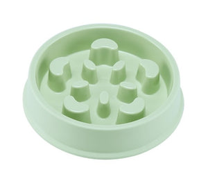 Pet slow eating dog bowl slow feeder dog food bowl Hard Plastic dog slow feeder Cat Pet feeder NonSlip Anti Gulping Feeder Bowl