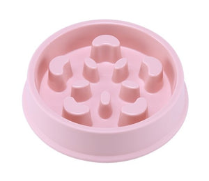 Pet slow eating dog bowl slow feeder dog food bowl Hard Plastic dog slow feeder Cat Pet feeder NonSlip Anti Gulping Feeder Bowl