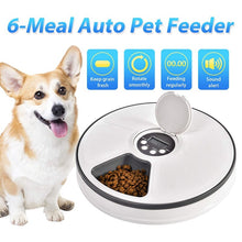 Load image into Gallery viewer, Automatic Pet Feeder Food Dispenser for Dogs, Cats &amp; Small Animals - Features Distribution Alarms, Programmed Timed Self 6 Mea