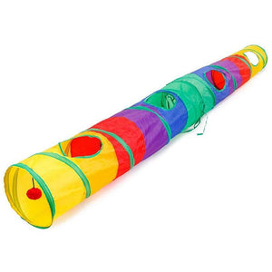 Practical Cat Tunnel Pet Tube Collapsible Play Toy Indoor Outdoor Kitty Puppy Toys for Puzzle Exercising Hiding Training and R