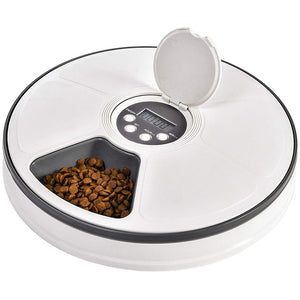 Automatic Pet Feeder Food Dispenser for Dogs, Cats & Small Animals - Features Distribution Alarms, Programmed Timed Self 6 Mea